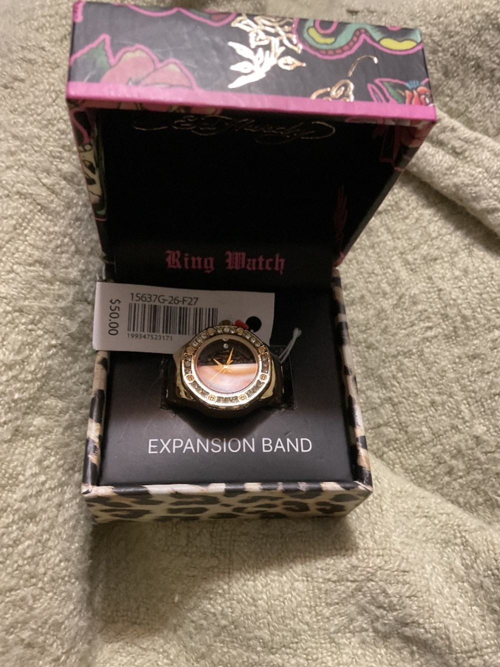 Ed Hardy watch ring